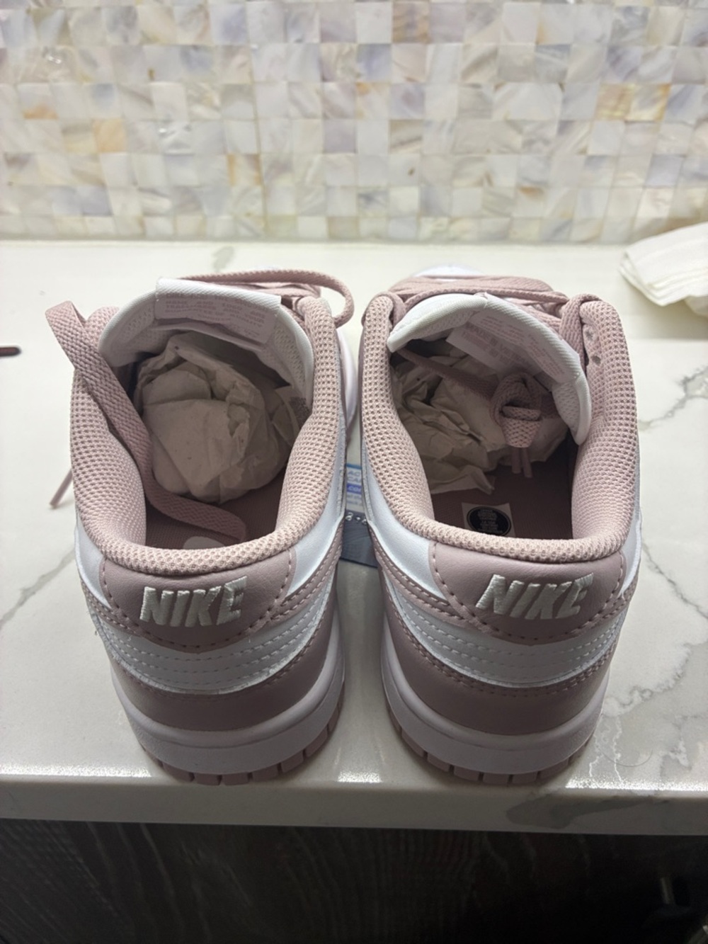 Nike Dunk Low Women’s “White Particle Rose” Sneakers Pink White Size 7 - Picture 4 of 13